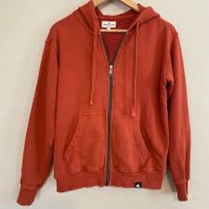 American Giant Orange Zip-Up Hoodie Men’s Medium Made in USA